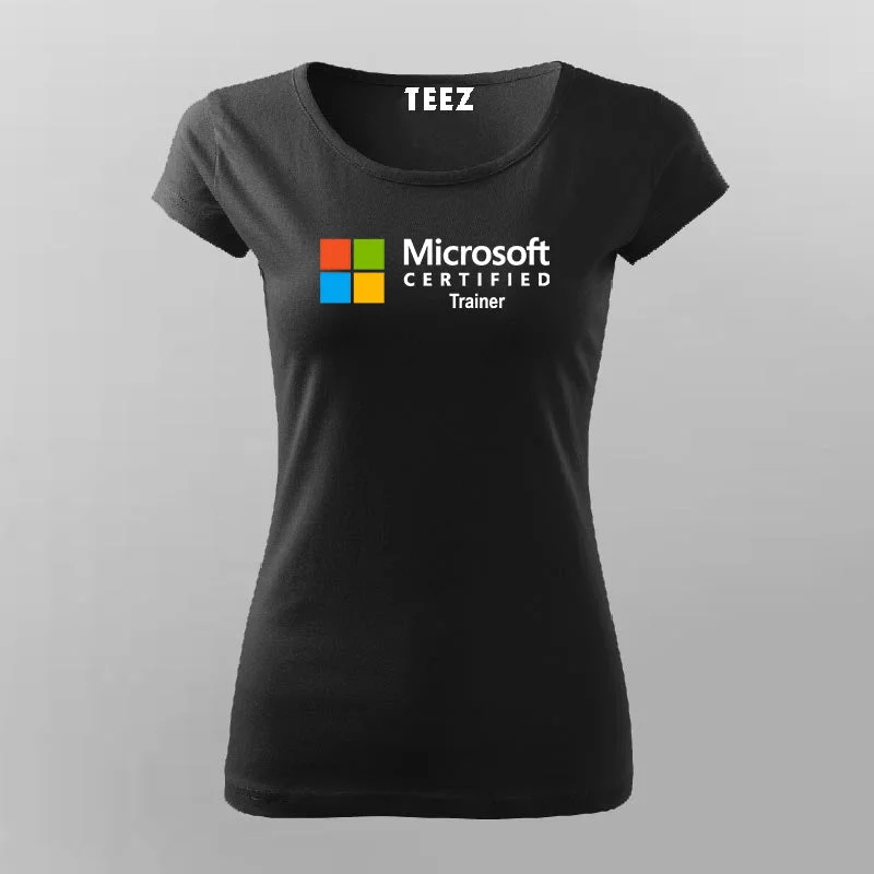 Microsoft Certified Trainer Logo T-Shirt For Women