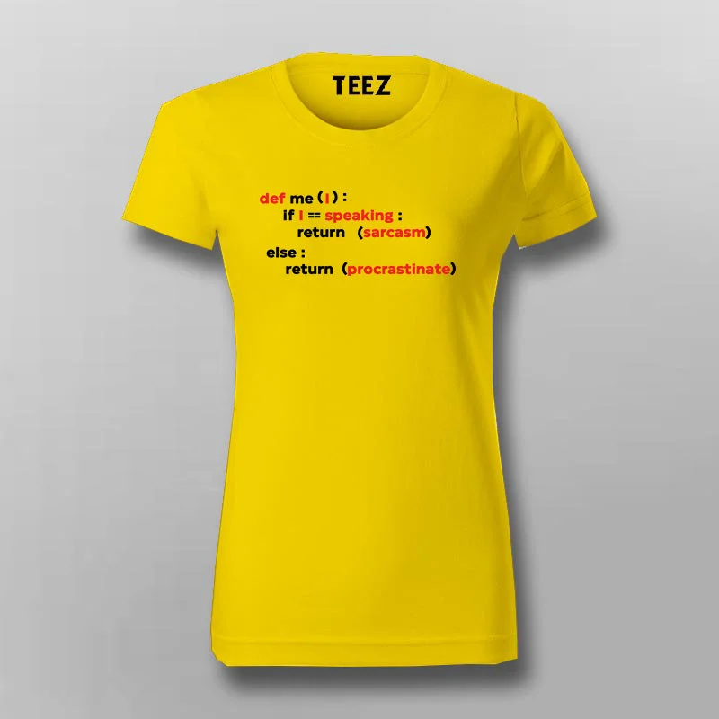 Def Me I If I Speaking Funny Programming Joke T-Shirt For Women