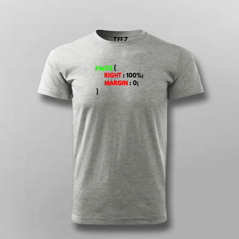 #Wife Web Developer Funny T-shirt For Men