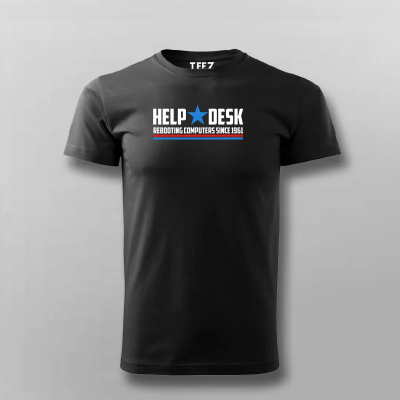 Help Desk Rebooting Computers Since 1961 T-Shirt For Men