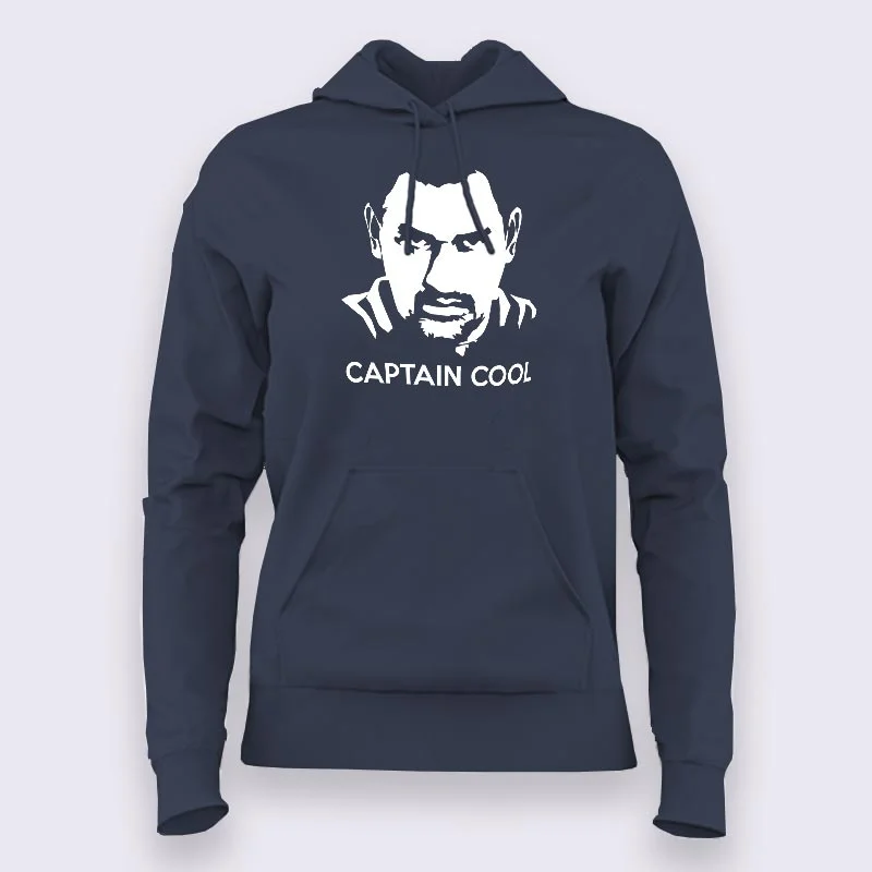 CSK- Dhoni Captain Cool Hoodies For Women