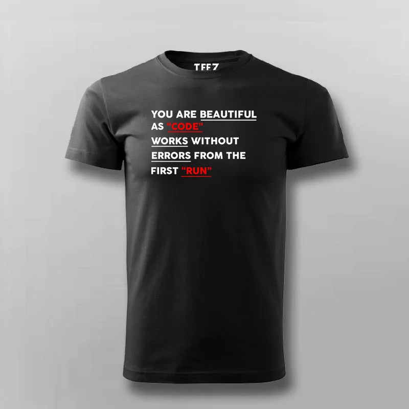 Error-Free Code Beauty Men's T-Shirt - Flawless Code Dream