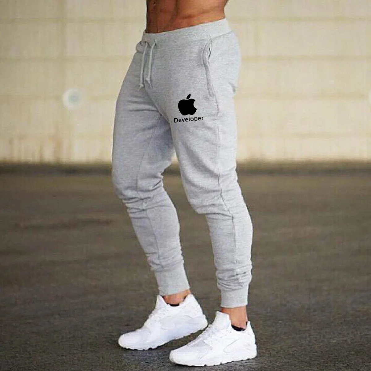 Apple Developer Casual joggers with Zip for Men