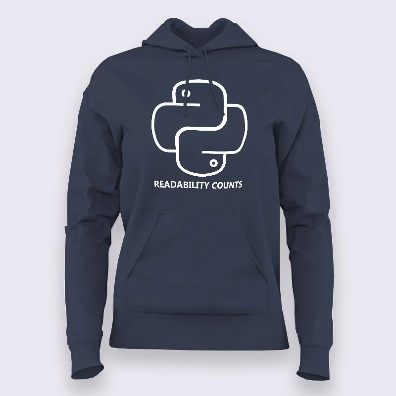 Python - Readability Counts Hoodies For Women