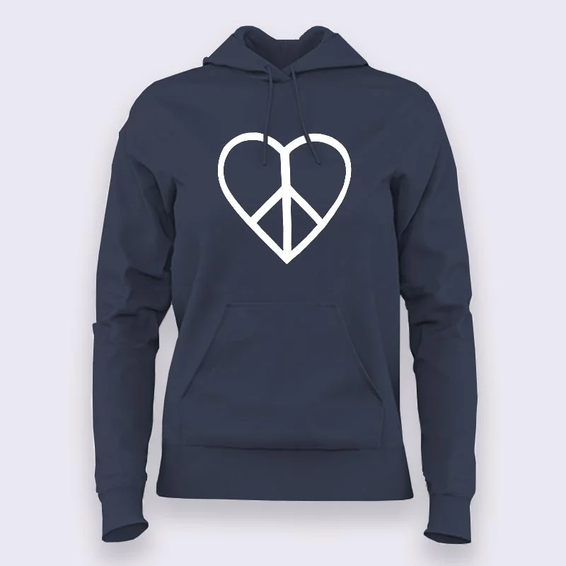 Love and Peace Hoodies For Women