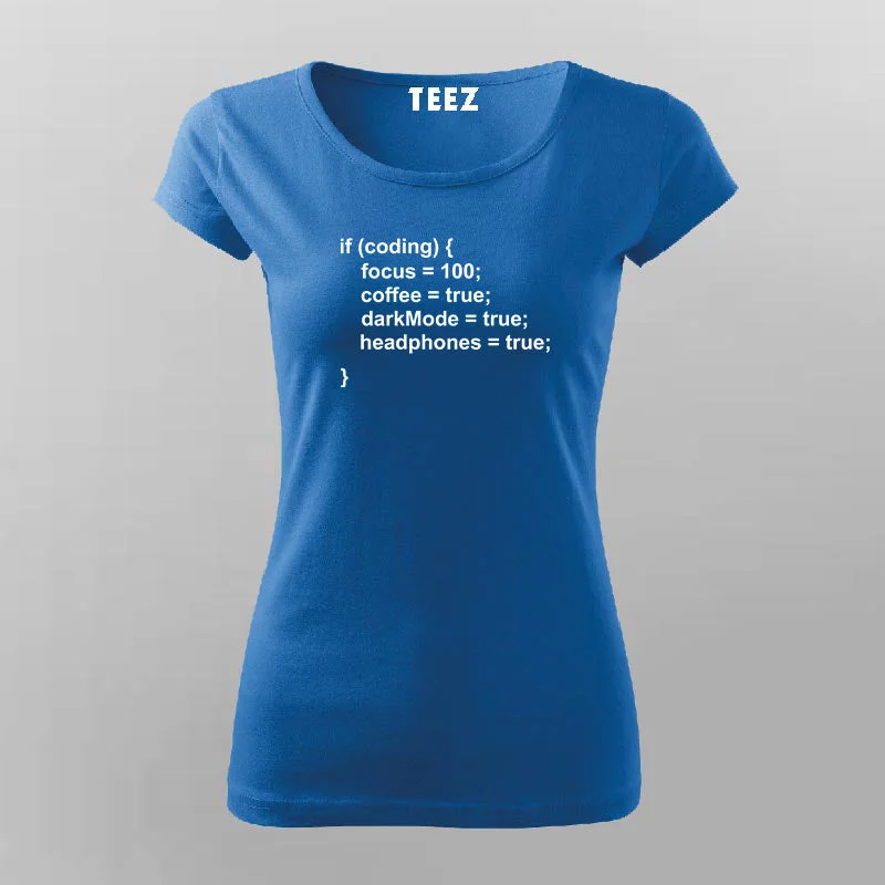 Programmer - Code Dark Mode- Coffee T-Shirt For Women