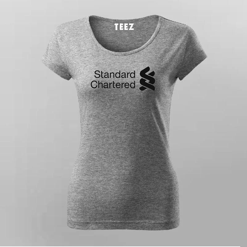 SCB - Standard Chartered Bank Logo T-shirt For Women