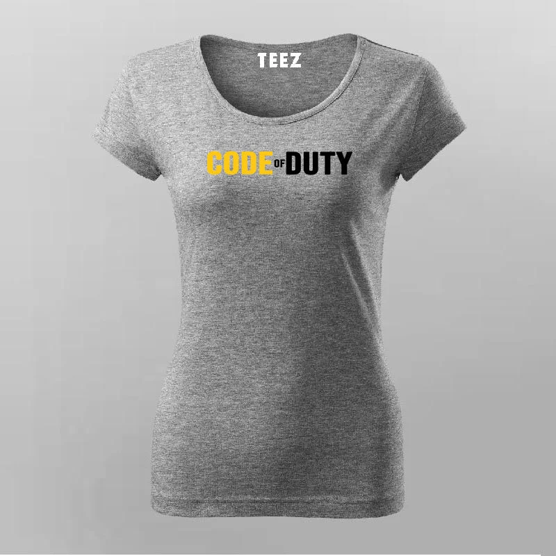 Code  Of Duty T-Shirt For Women