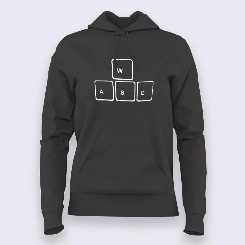 WASD Keys Hoodies For Women