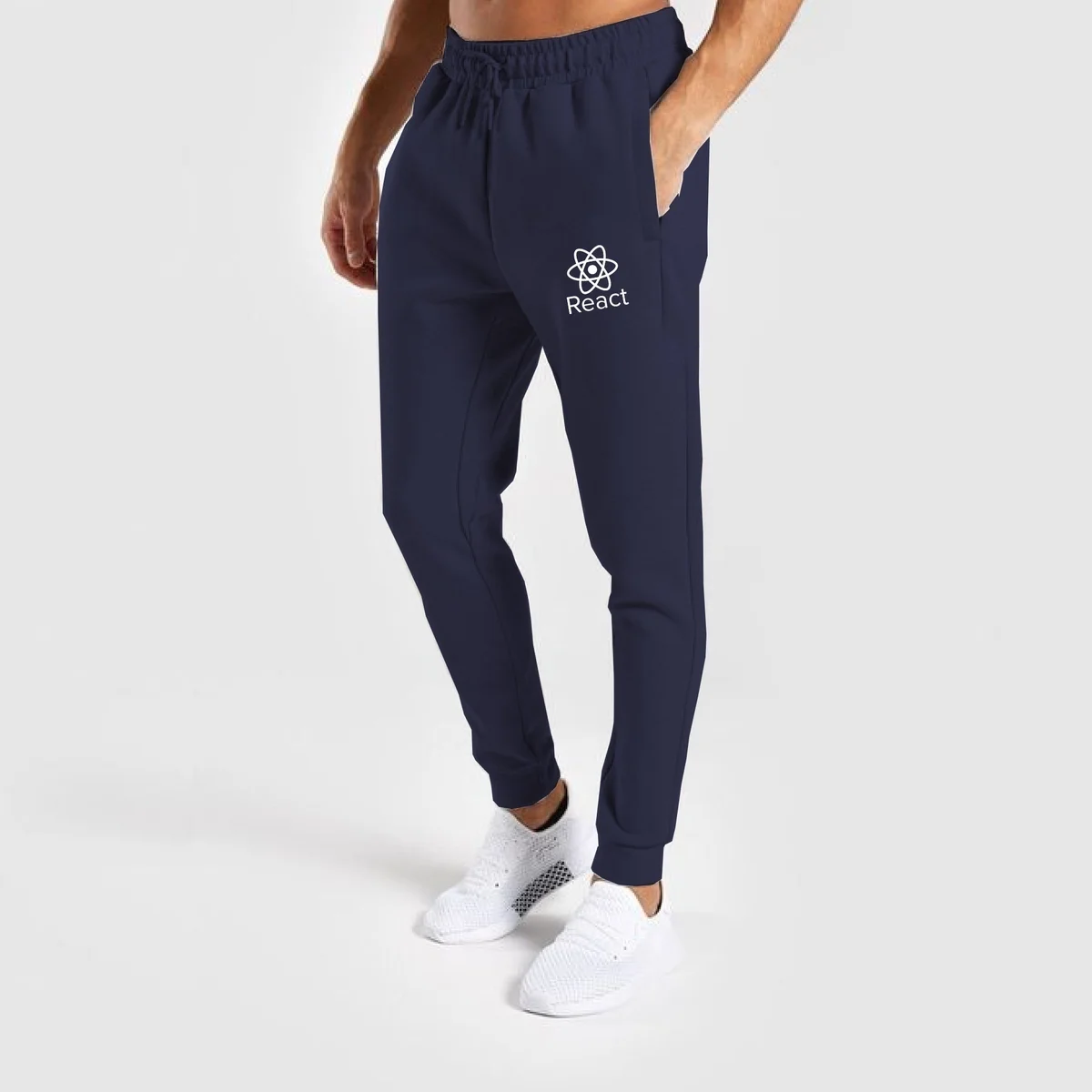 React Js Javascript Casual joggers with Zip for Men