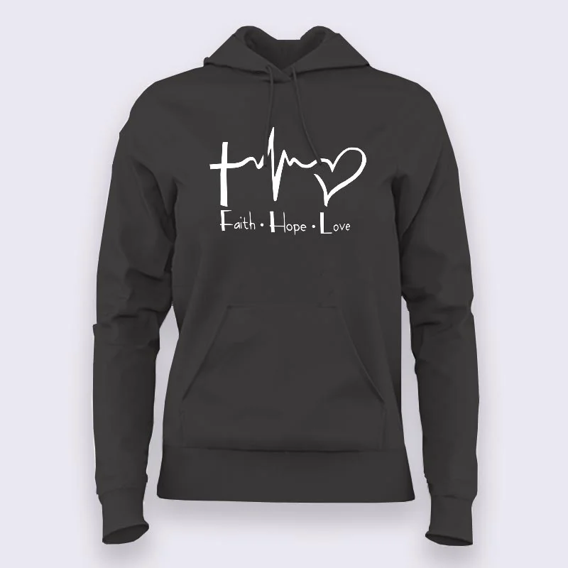 Faith Hope Love Christian Hoodies For Women