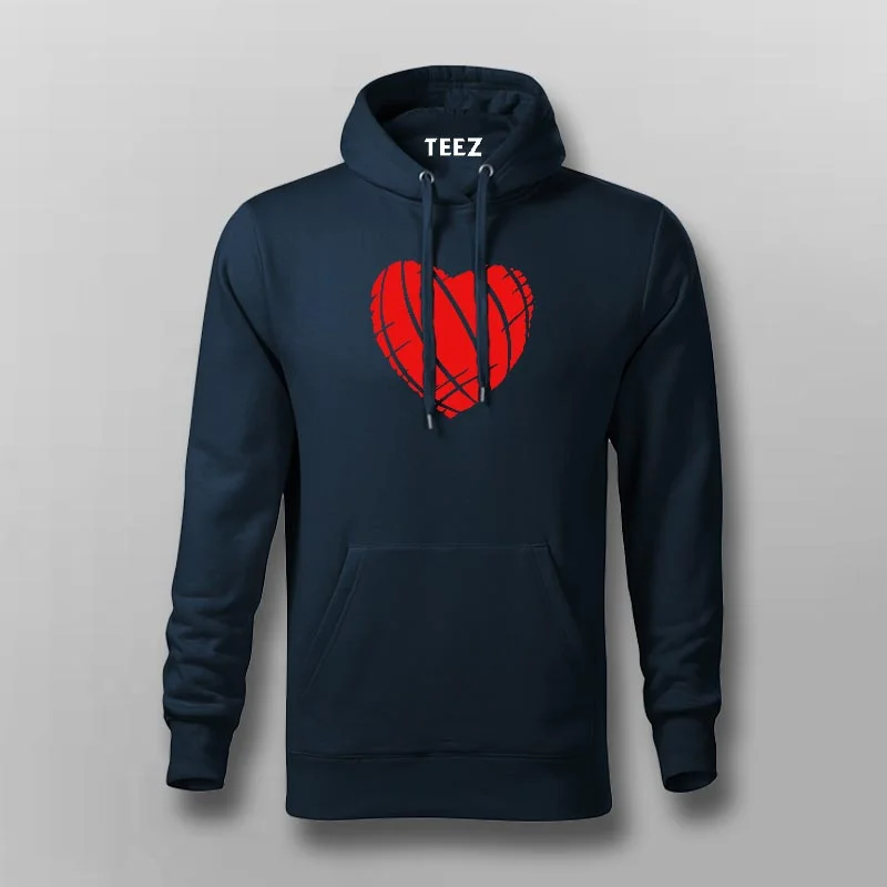 Ripped Heart Hoodies For Men