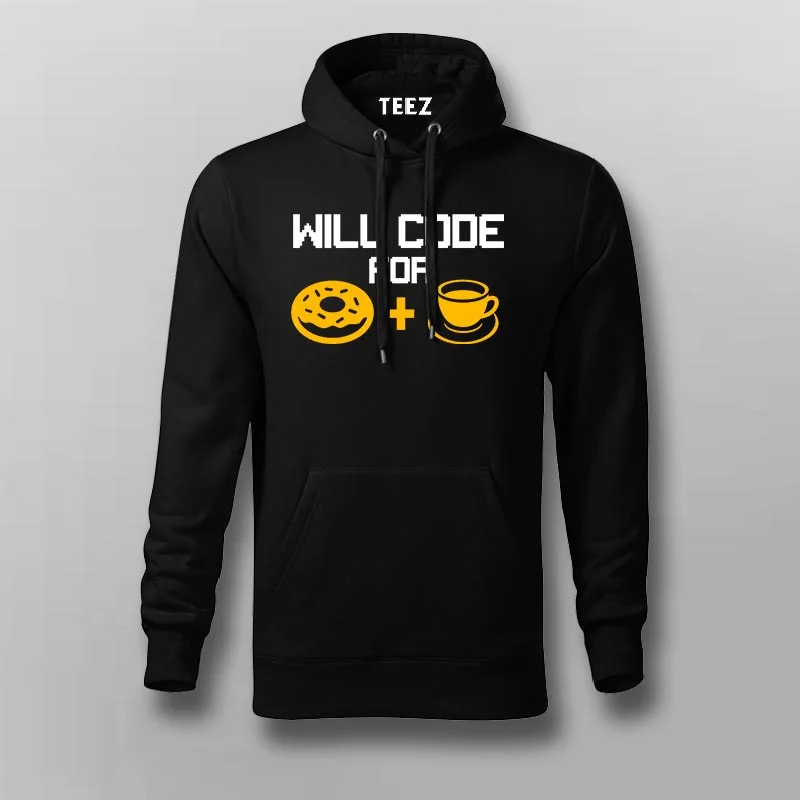 Will Code For Donut & Coffee Men's Hoodie