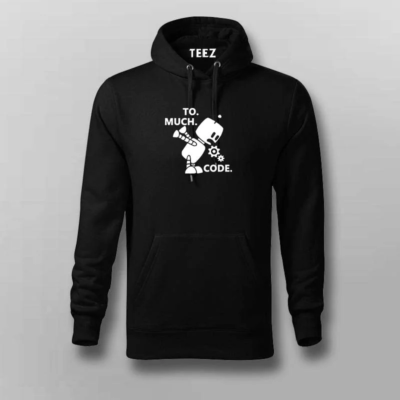 Funny Robot Puking Programmer Engineer Hoodies For Men