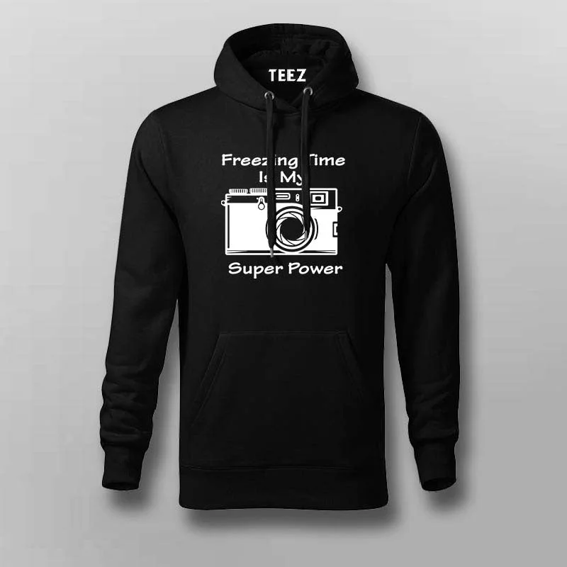 Freezing Time Super Power – Men's Photography Hoodie