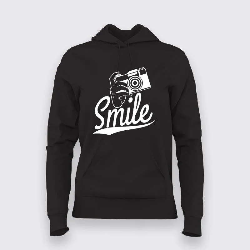 Smile Camera: Chic Women's Photography Hoodie