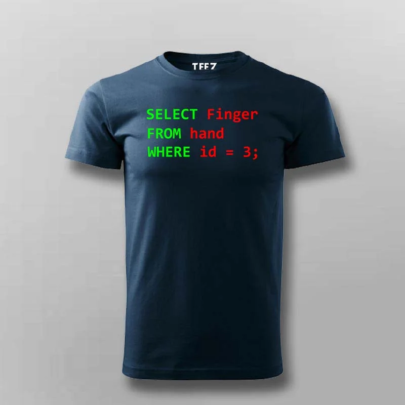 Programmer Humor Middle Finger T-Shirt For Men