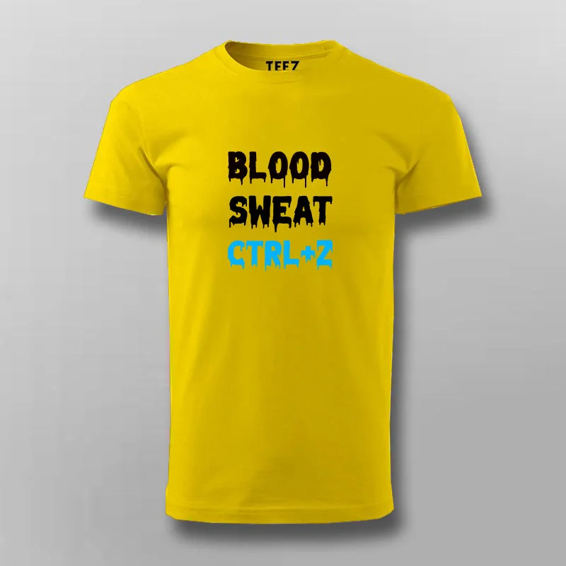 Blood Sweat Ctrl + Z T-Shirt For Men