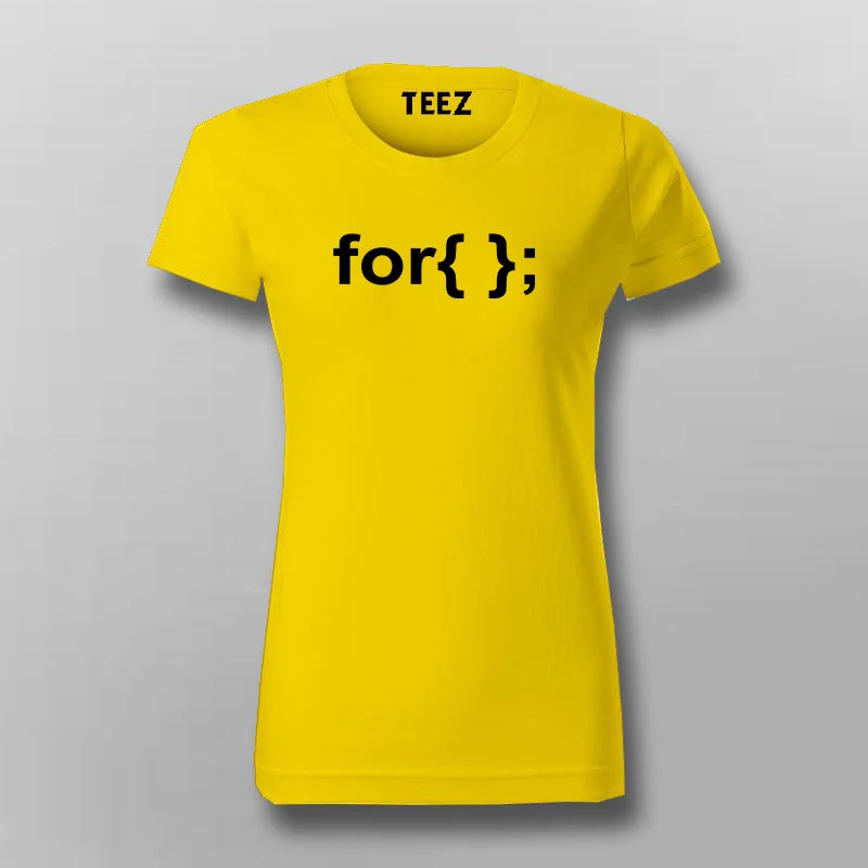 for {} Coder Minimal Design T-Shirt For Women