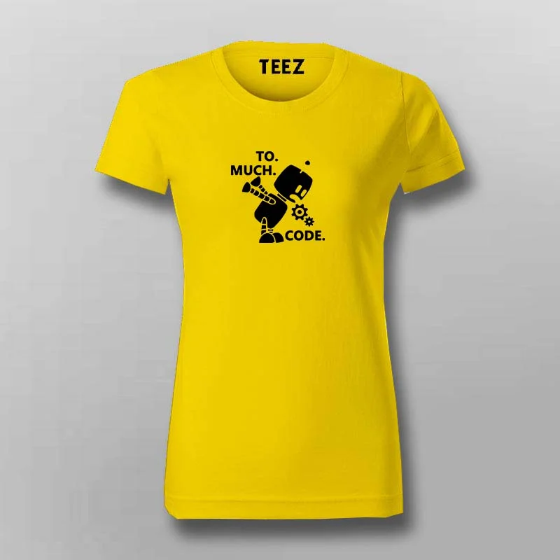 Funny Robot Puking Programmer Engineer T-Shirt For Women