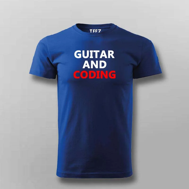 Playing guitar and coding T-Shirt For Men