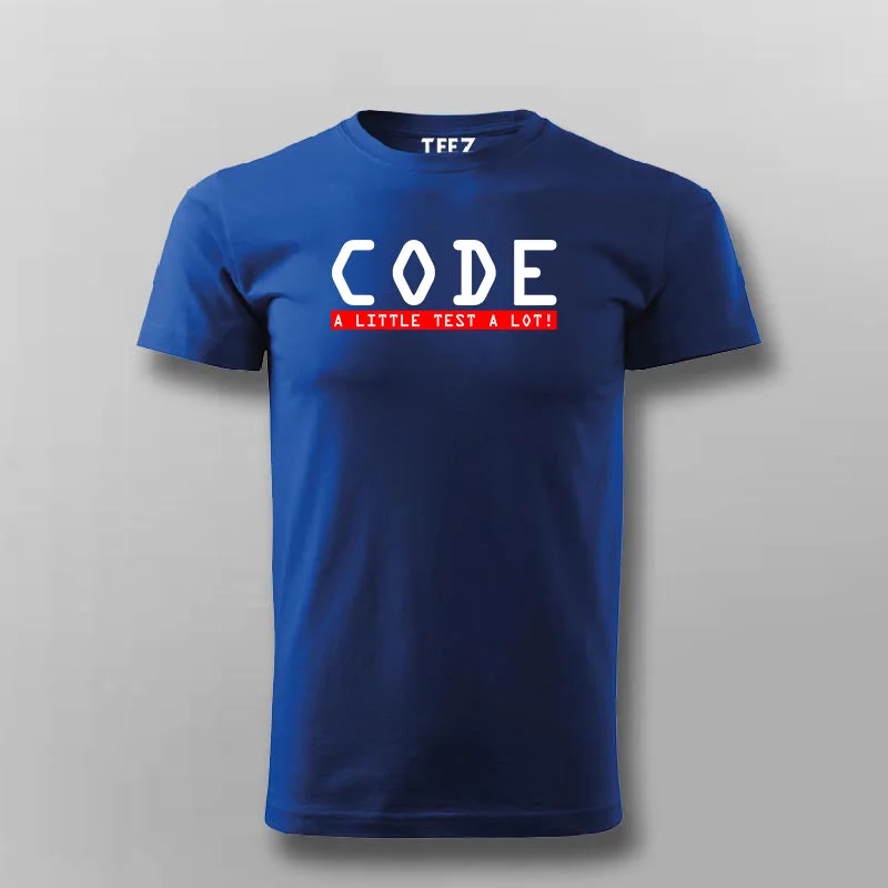 Code A Little, Test A Lot Men's Tee - Balance in Development