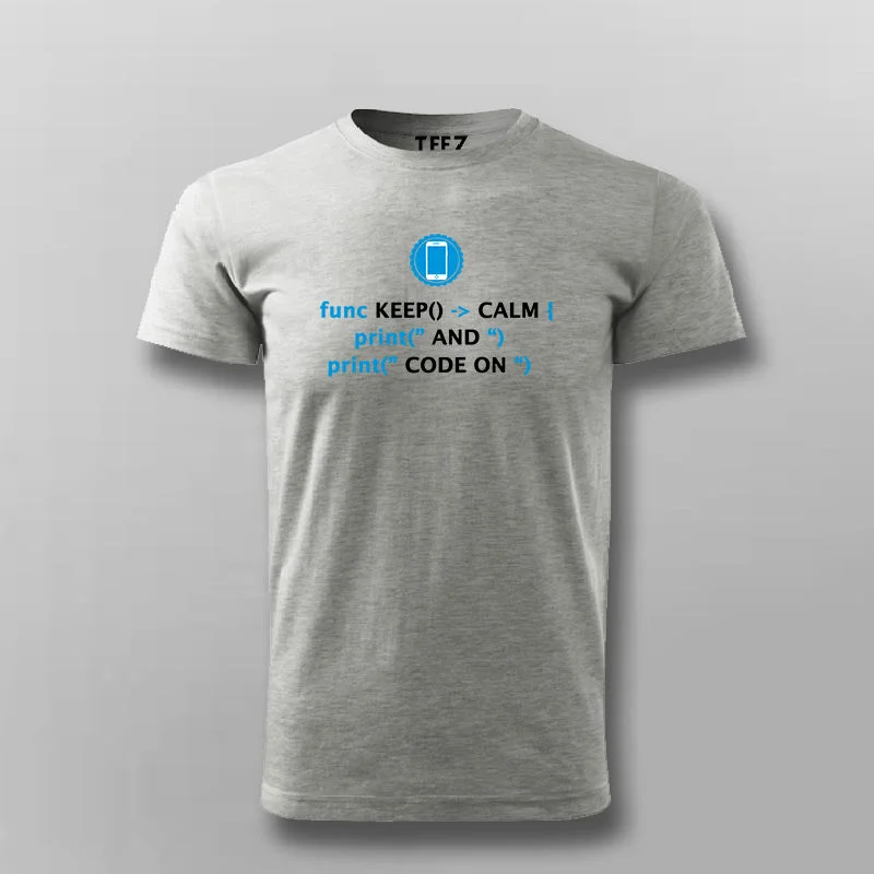 Keep Calm & Swift On Men's T-Shirt - For iOS Devs