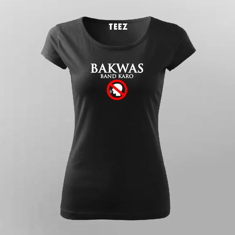 Bakwas Band Karo T-Shirt For Women