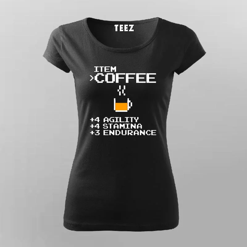 Item Coffee Agility Stamina Endurance T-Shirt For Women
