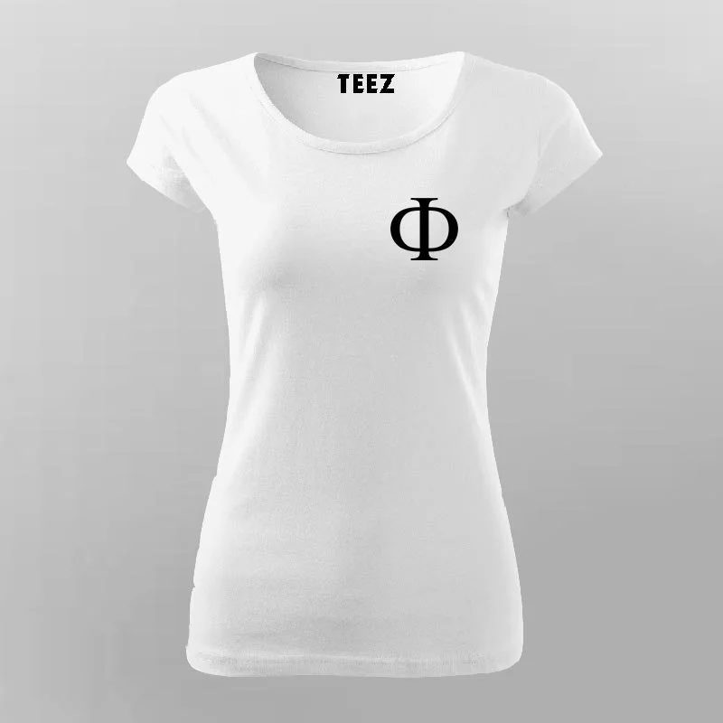 EF Cyrillic Logo Alphabet T-shirt For Women