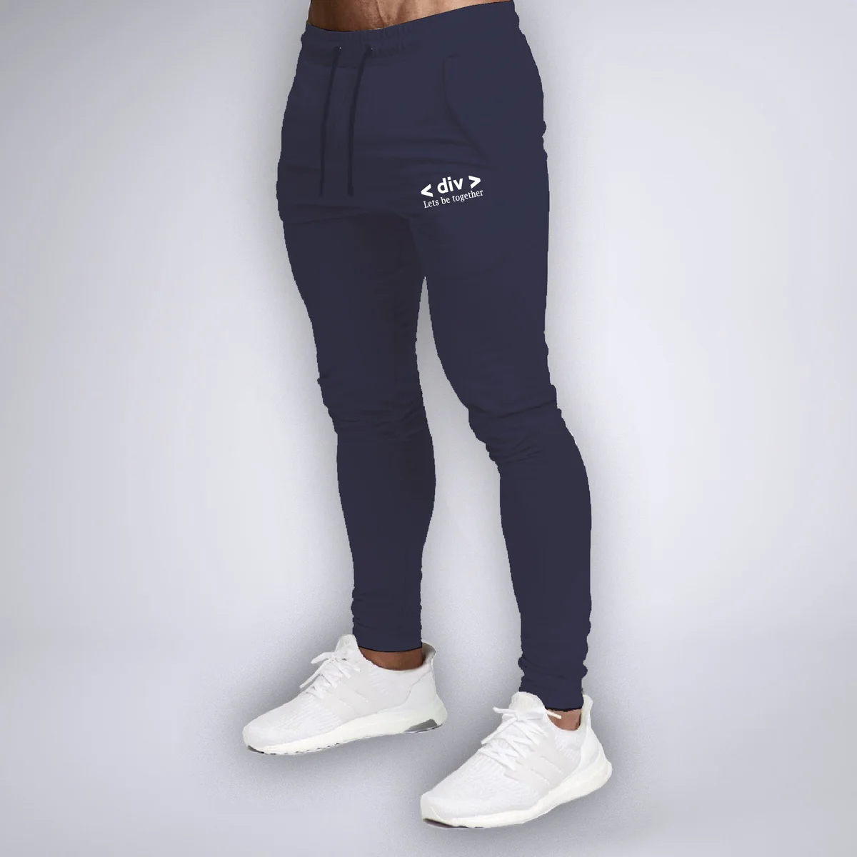 Div Lets Be Together HTML  Printed Joggers For Men