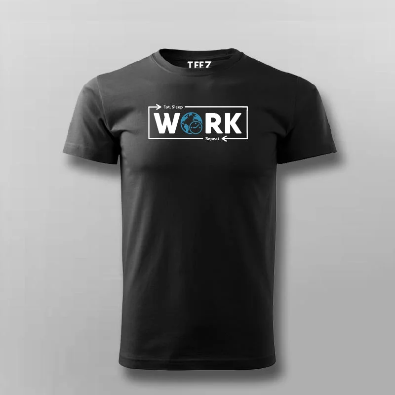 Eat Sleep Work Repeat Funny Office T-Shirt For Men