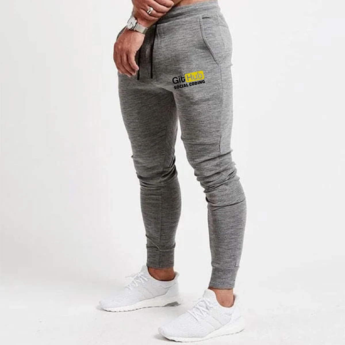 Github Social Coding  Printed Joggers For Men