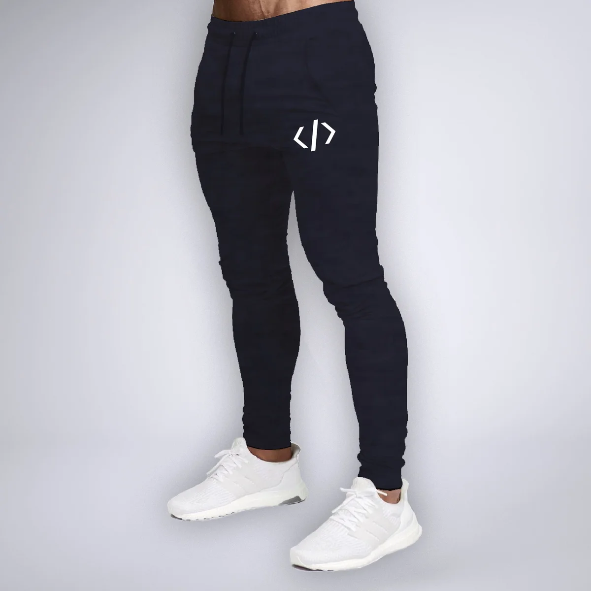 HTML Tag Jogger Track Pants With Zip for Men