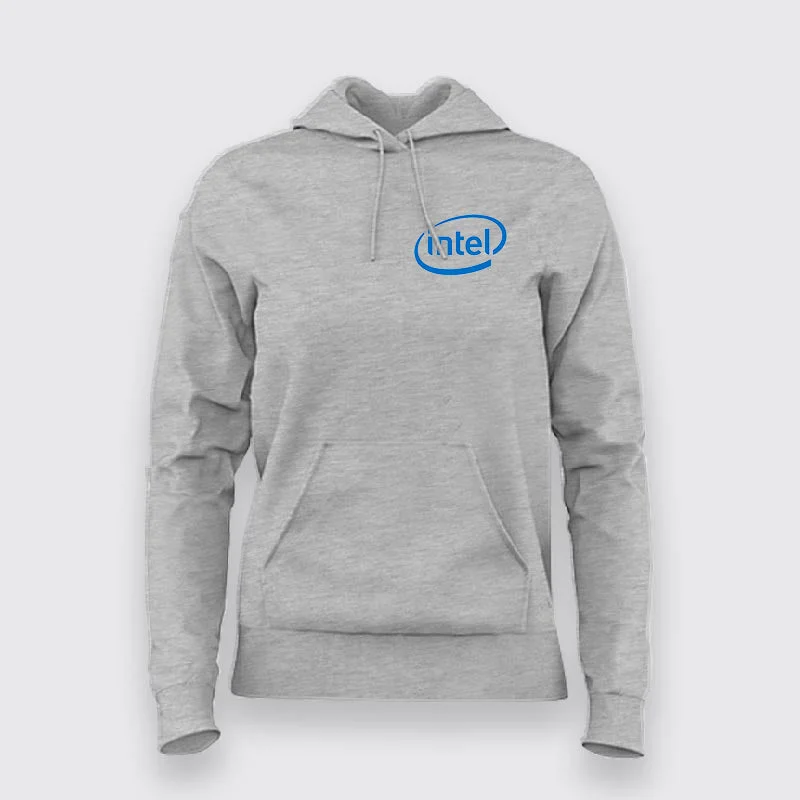Intel Chest Logo Hoodies For Women