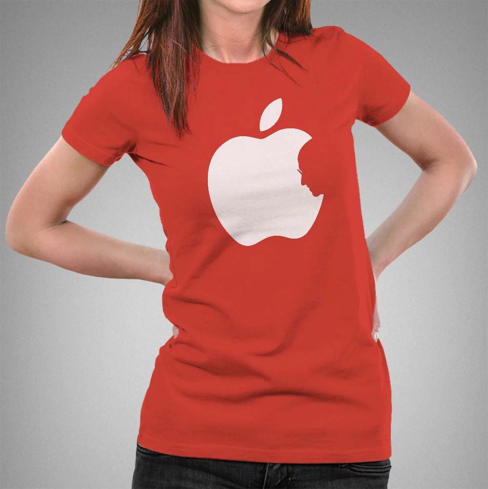 Buy This Steve Jobs In Apple Logo  Offer T-Shirt For Women