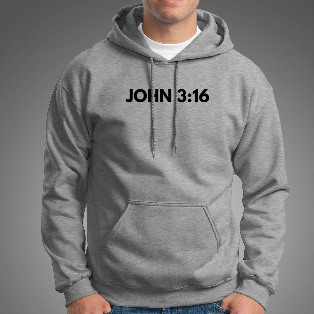 John 3:16 Bible Verse Christian Hoodies For Men