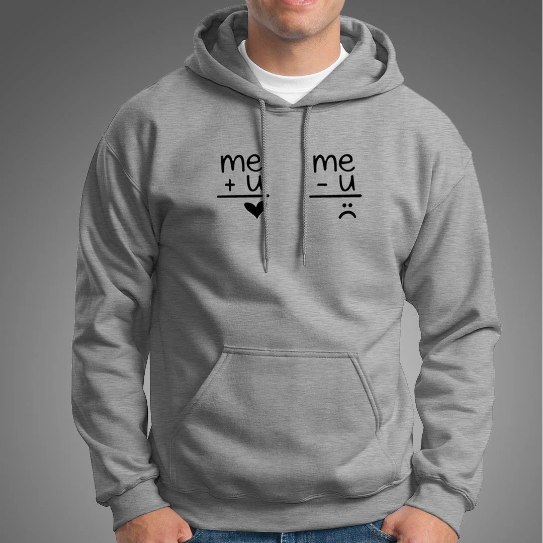 Me plus You Love, Me Minus You Hoodies For Men