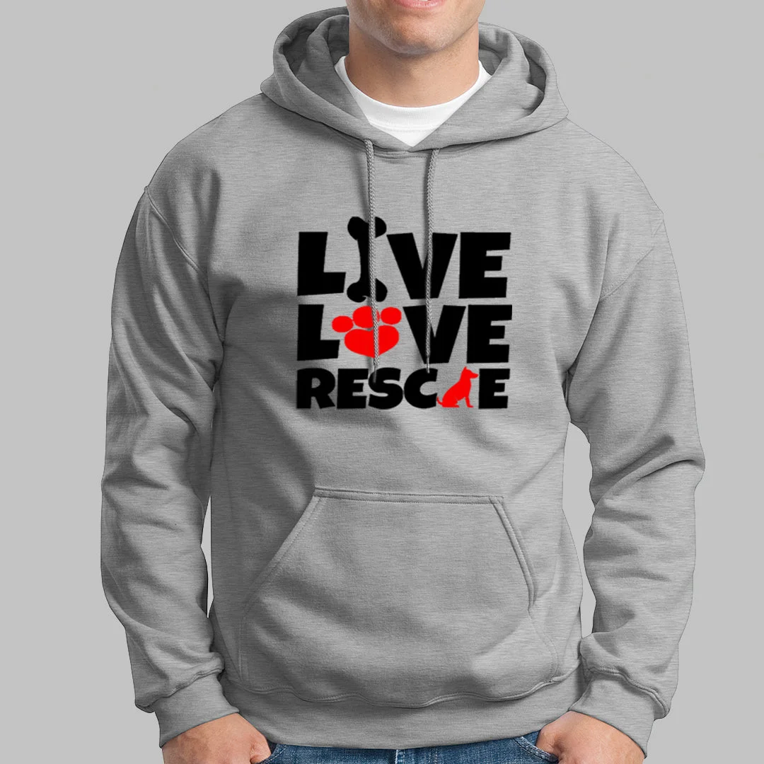 Live Love Rescue Hoodies For Men