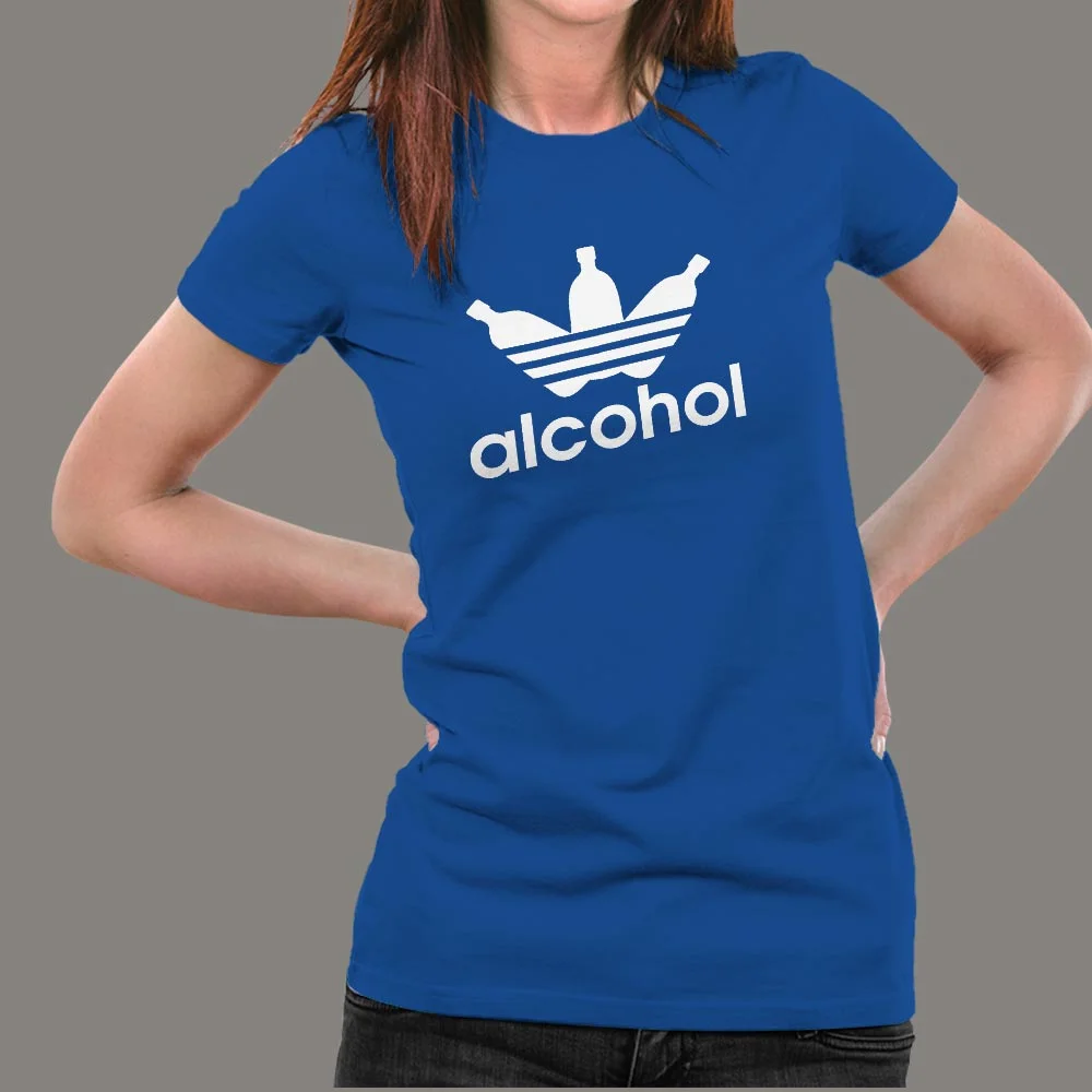 Adidas Parody Funny Alcohol T-Shirt For Women
