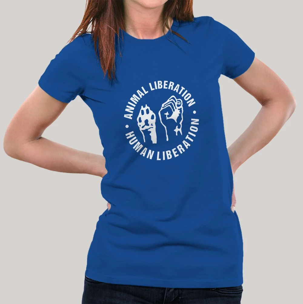 Human Liberation Animal Liberation T-Shirt For Women