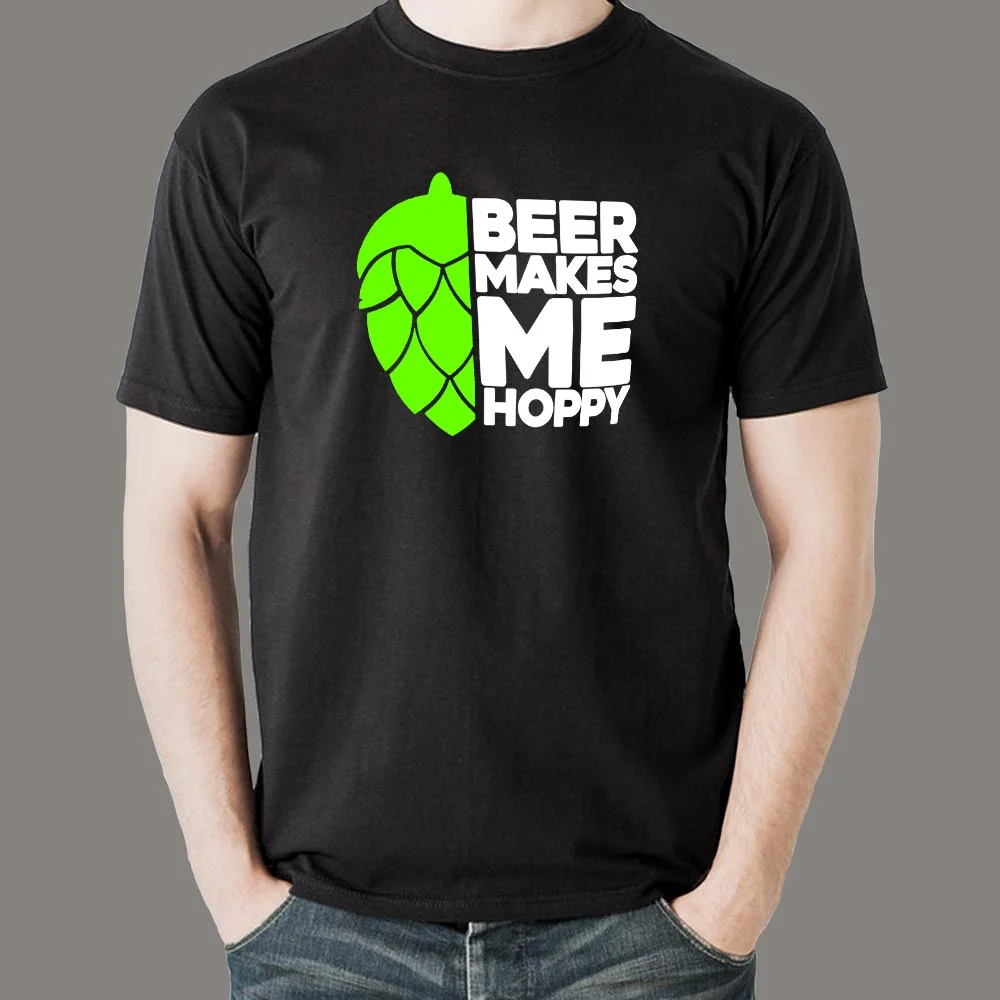Beer Makes Me Hoppy T-Shirt For Men