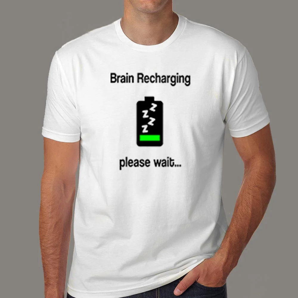 Brain Recharging Men's Geek Tee