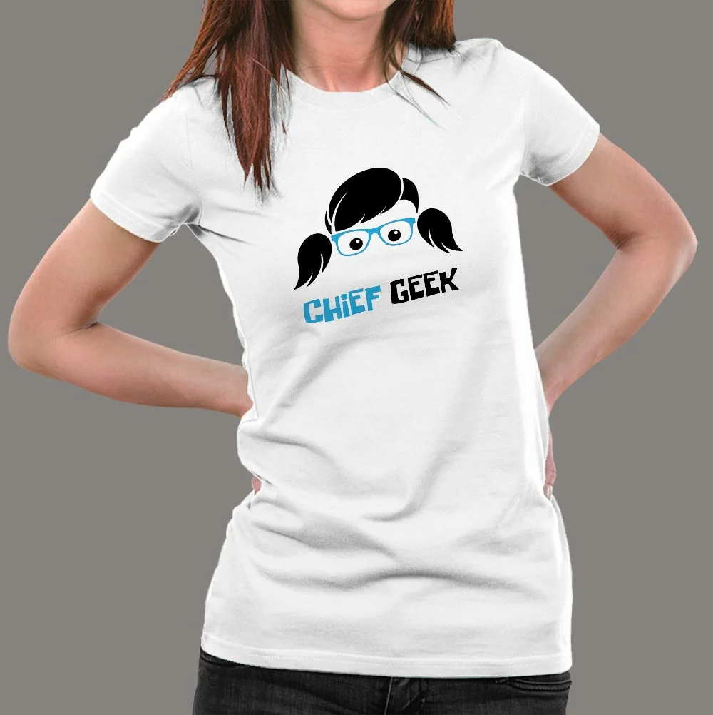 Chief Geek Funny Programming Humour Women’s Profession T-Shirt