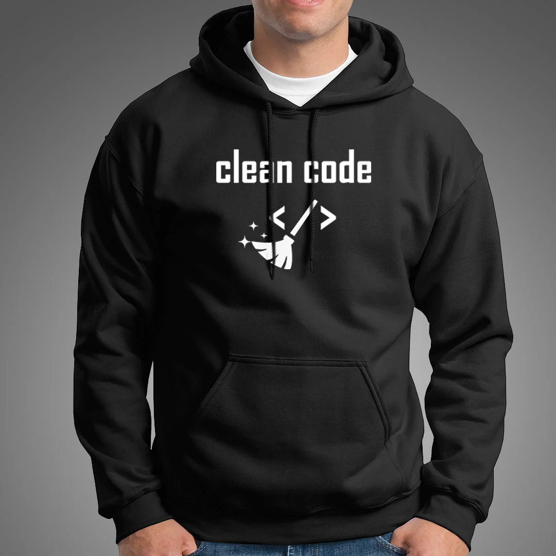Clean Code Funny Programmer Hoodies For Men