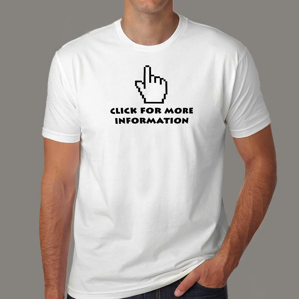 Curious Minds - 'Click For More Info' Tech T-Shirt