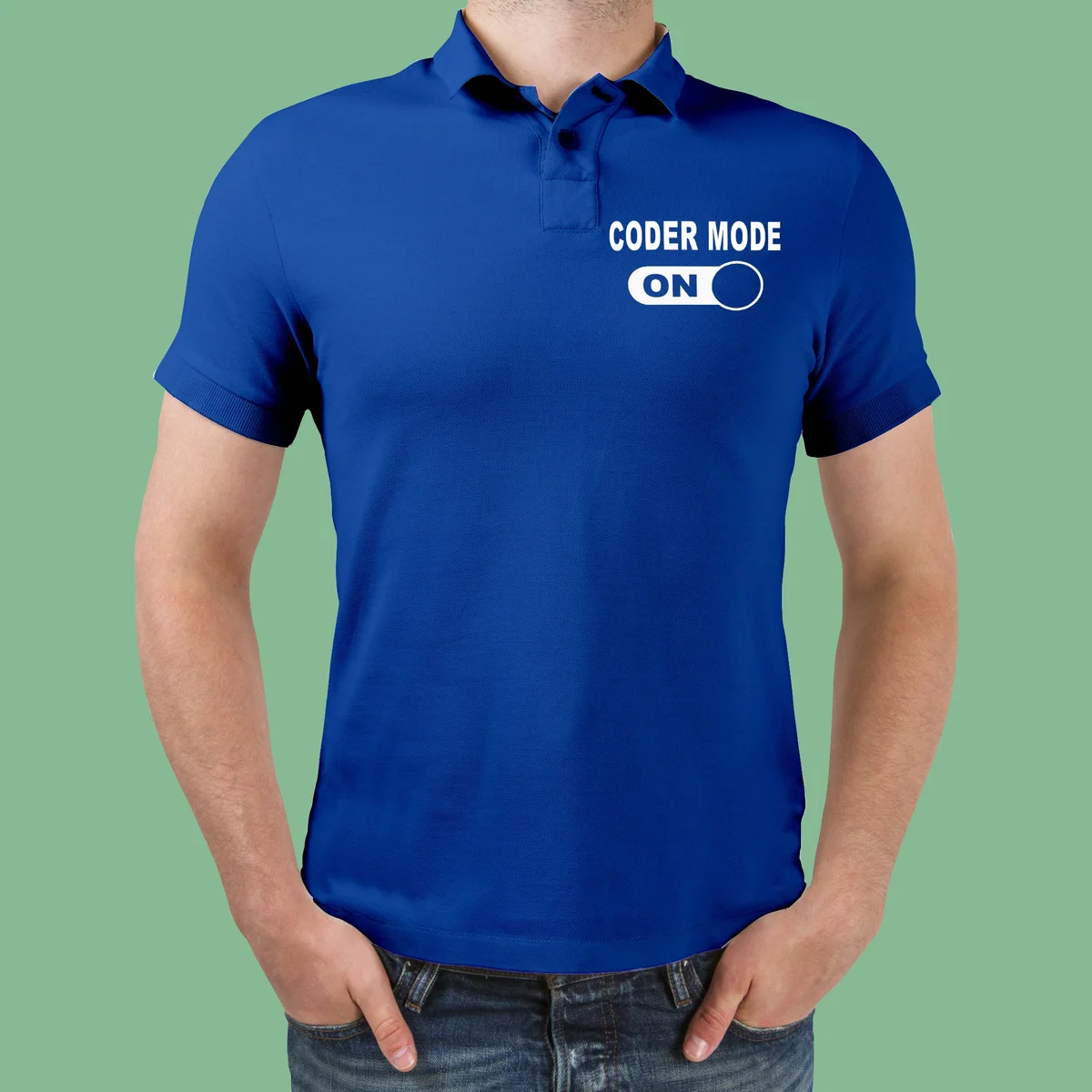 Coder Mode On Polo T-Shirt For Men