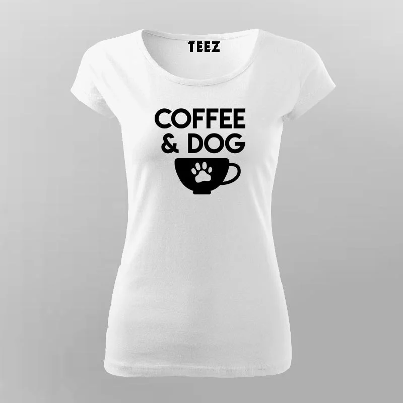 Coffee And Dog T-Shirt For Women