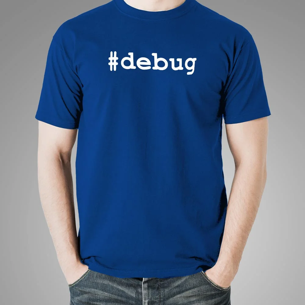 Debug Hashtag Men's T-shirt - Showcase Coding Skills