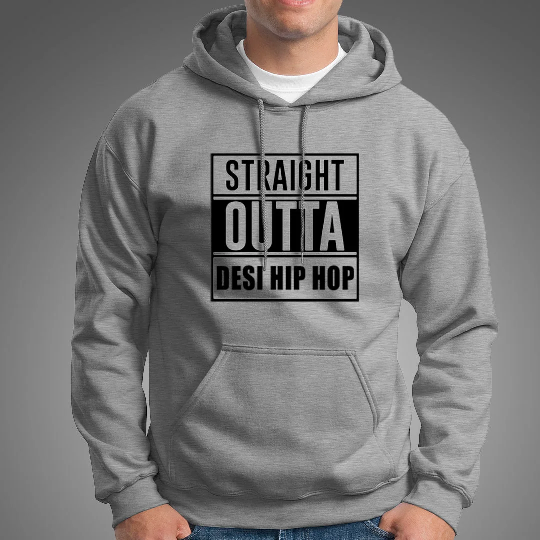 Straigh Outta gym Desi Hip Hop Hoodies For Men